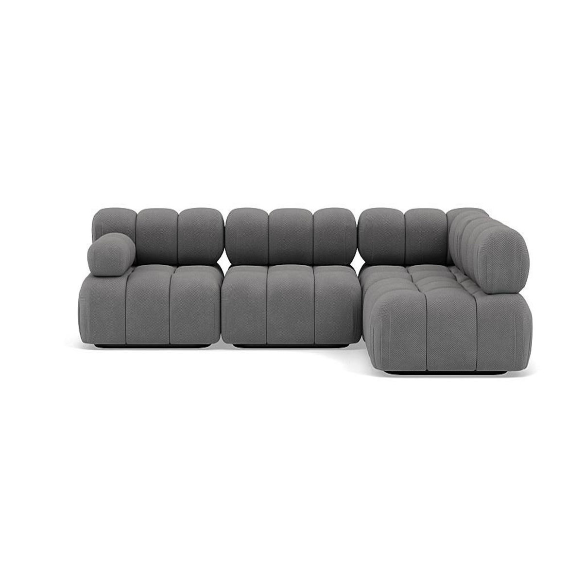 LISA DESIGN Ruby - canapé modulable d'angle droit 5 places en velours texturé