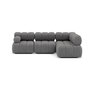 Voir la diapositive 1 : LISA DESIGN Ruby - canapé modulable d'angle droit 5 places en velours texturé
