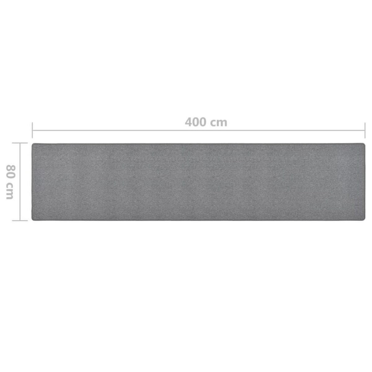 VIDAXL Tapis de couloir Gris fonce 80x400 cm