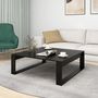 Voir la diapositive 3 : VIDAXL Table basse Noir 100x100x35 cm Bois d'ingenierie