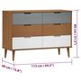 Voir la diapositive 6 : VIDAXL Commode MOLDE Marron 113x40x80 cm Bois de pin massif