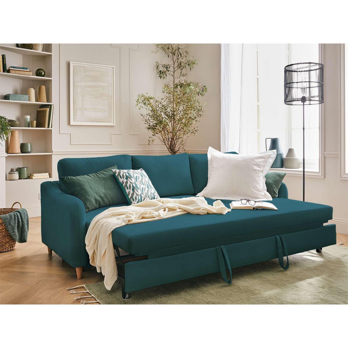 LISA DESIGN Will - canapé 3 places - convertible - en tissu