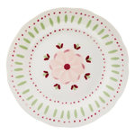 SECRET DE GOURMET Lot de 6 Assiettes à Dessert  Fleur de Rose  19cm Multicolore