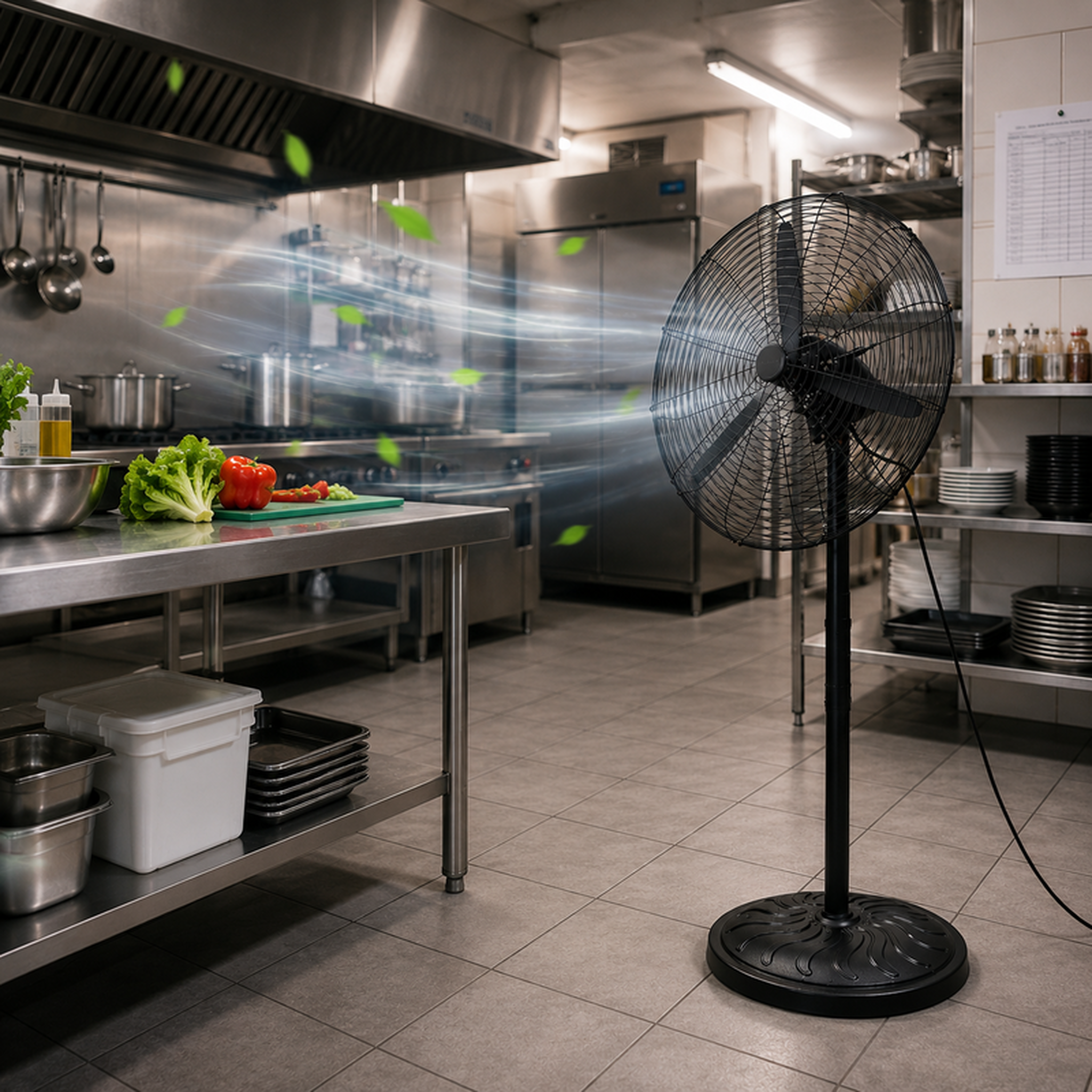 Voir la diapositive 5 : Ventilateur industriel 2-en-1 (pied & mural) – 130w