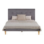 Voir la diapositive 5 : HomeStyle4U Lit 2 Places 140x200 Gris cm avec Sommier à Lattes
