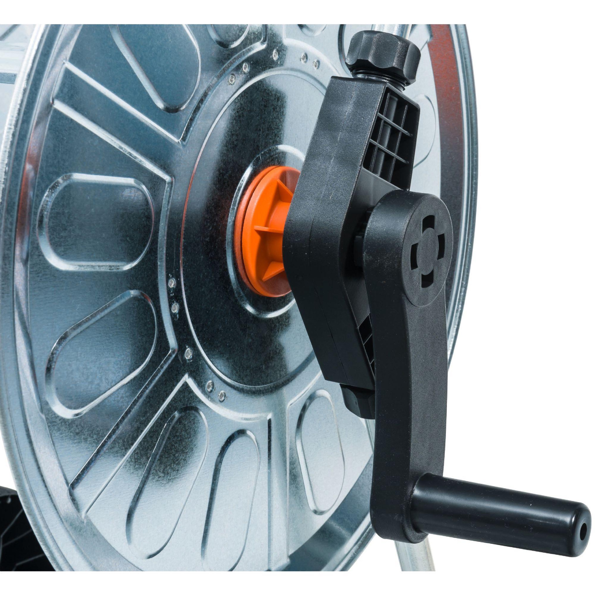 Voir la diapositive 3 : RAIN Dévidoir transportable en métal avec manivelle