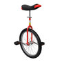 Voir la diapositive 1 : VIDAXL Monocycle ajustable rouge 20 pouces