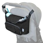 Monsieur Bébé Sac à langer, de rangement pour poussette - 33 x 16 x 18.5 cm - Noir