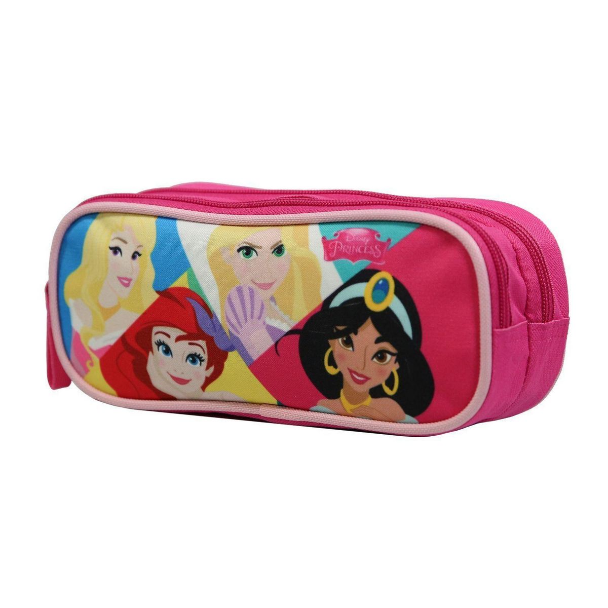 Bagtrotter Trousse scolaire 2 compartiments Disney Princesses Rose Bagtrotter