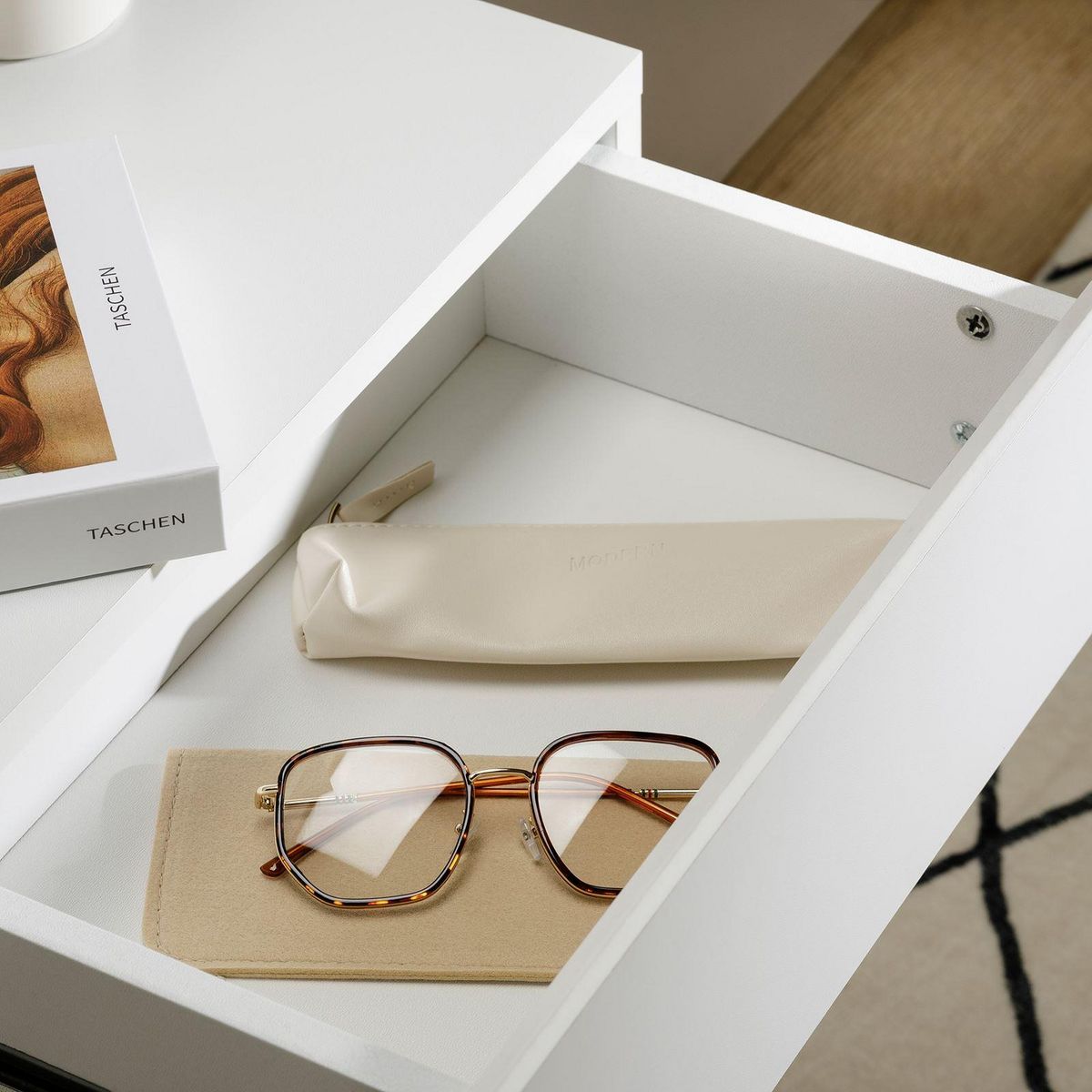 IDIMEX Chevet suspendu OCEANE, en bois