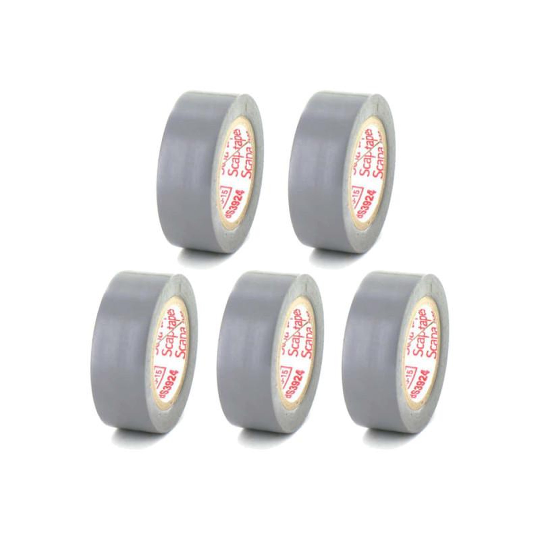 Scapa Lot de 5 rubans adhésifs électriques scapa - pvc - gris - 15mm - 2702g-15