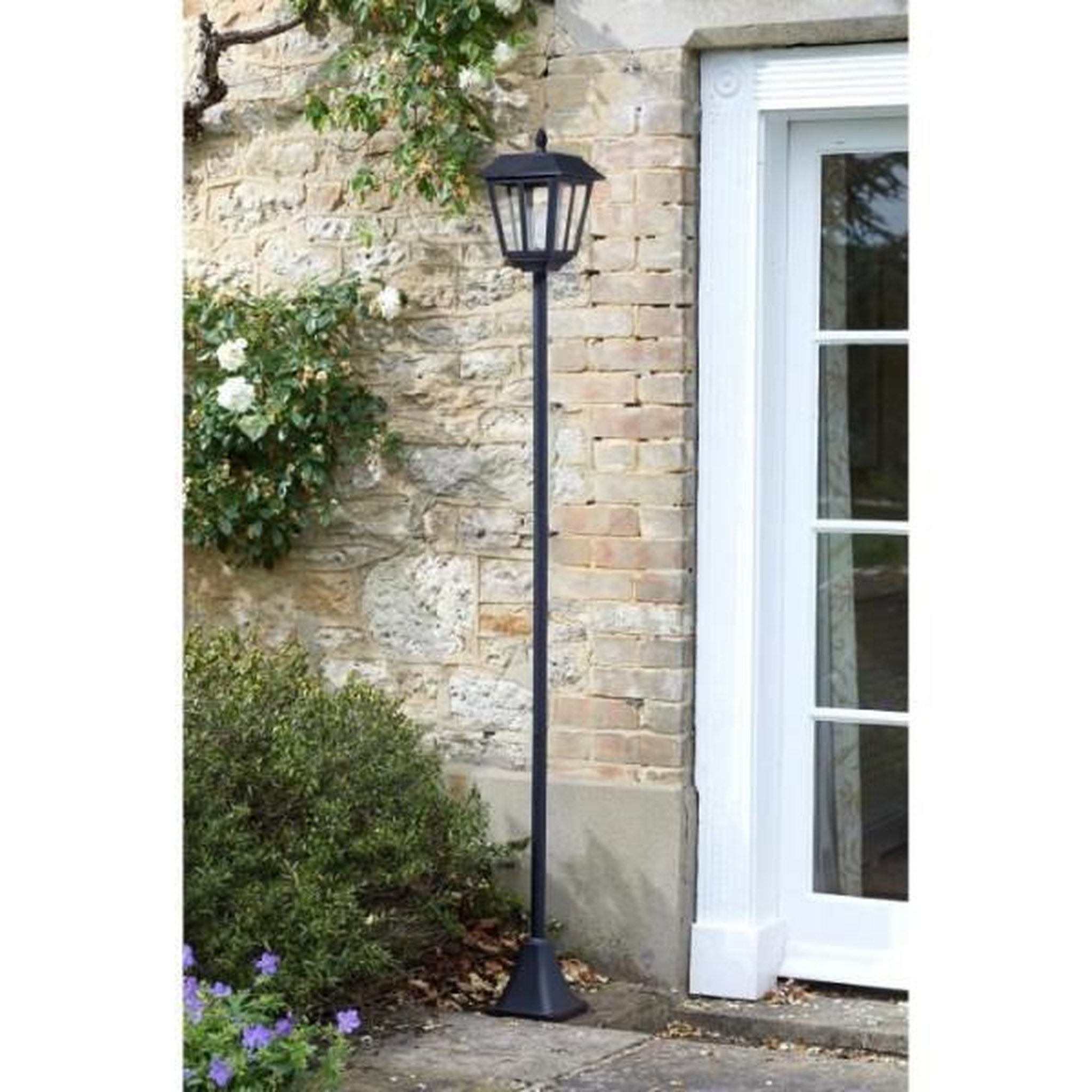 Voir la diapositive 2 : SMART SOLAR Lampadaire solaire lanterne 170 cm smart solar - 100 lm, lentille verre effet goutte, led blanc froid