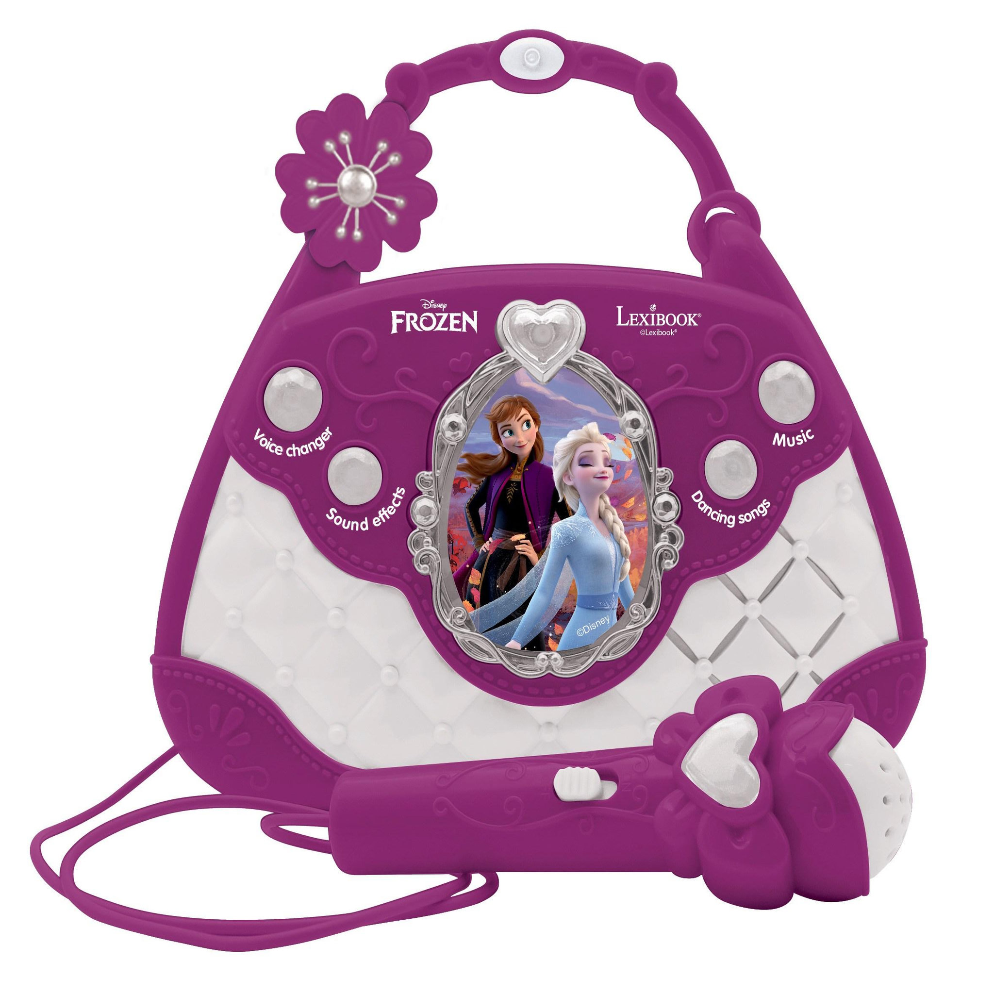 Voir la diapositive 2 : Lexibook Sac à Main Enceinte Musicale avec Micro Reine des Neiges