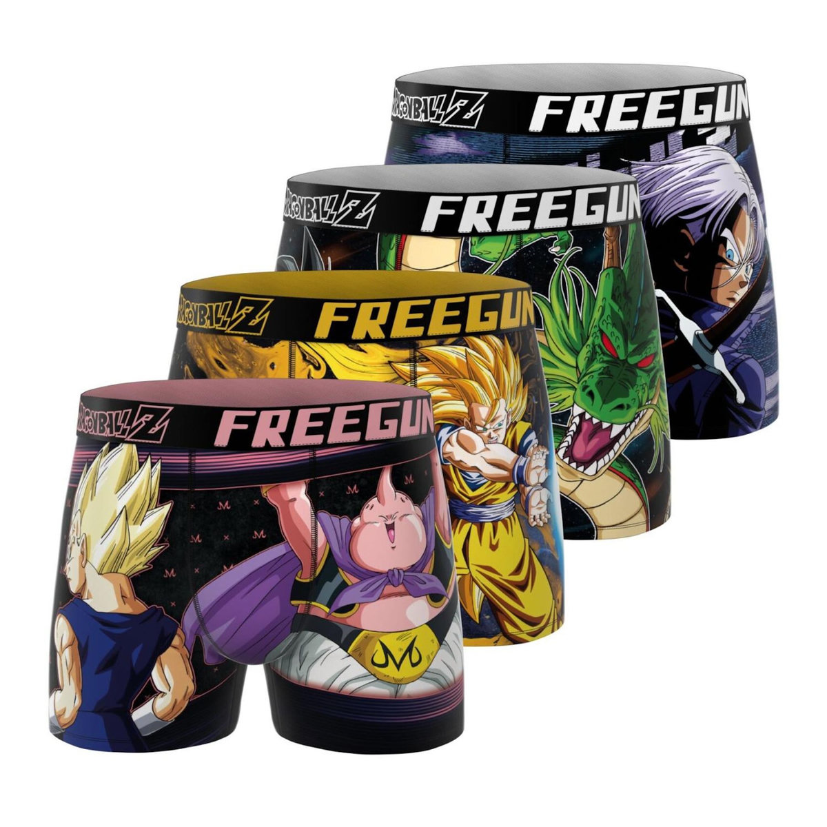 FREEGUN Lot de 4 boxers enfant Dragon Ball Z