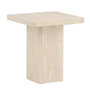 Voir la diapositive 1 : Paris Prix Table d'Appoint Effet Travertin  Qvart  56cm Beige