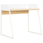 VIDAXL Bureau Blanc et chene 90x60x88 cm