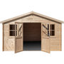 Voir la diapositive 3 : Habitat et Jardin Abri de jardin bois  Alex  - 20.20 m² - 4.80 x 4.00 x 2.39 m - 28 mm