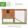 Voir la diapositive 4 : PAWHUT Poulailler cottage cage à poules sur pied dim. 168L x 110l x 101H cm multi-équipement bois sapin lasuré
