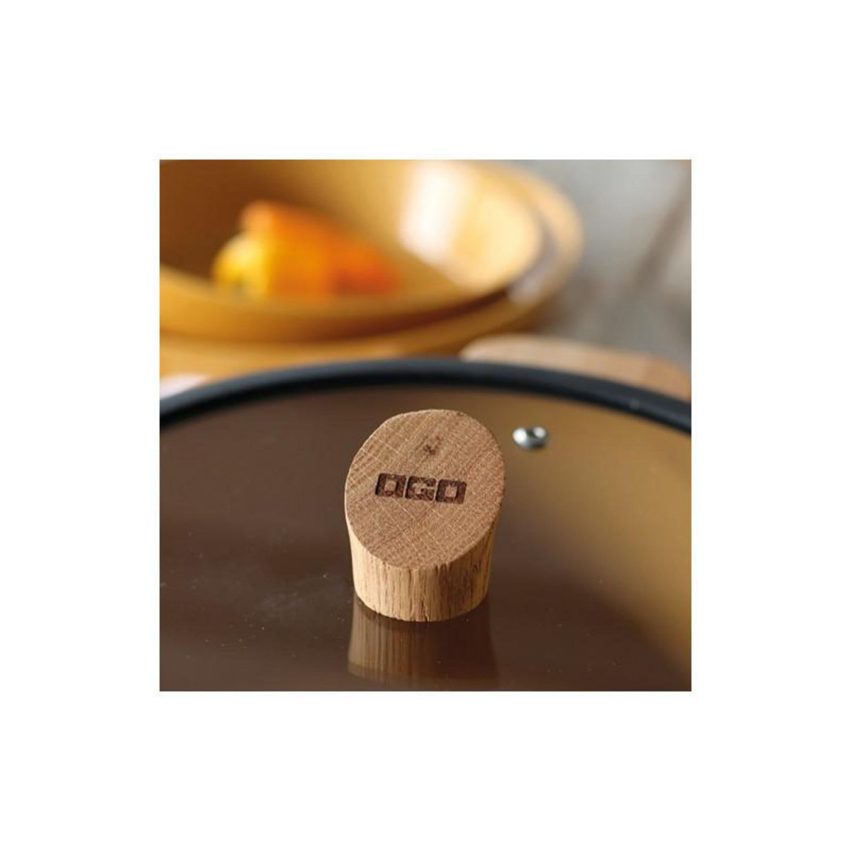 Ogo Faitout 24cm avec couvercle jaune - 7930276