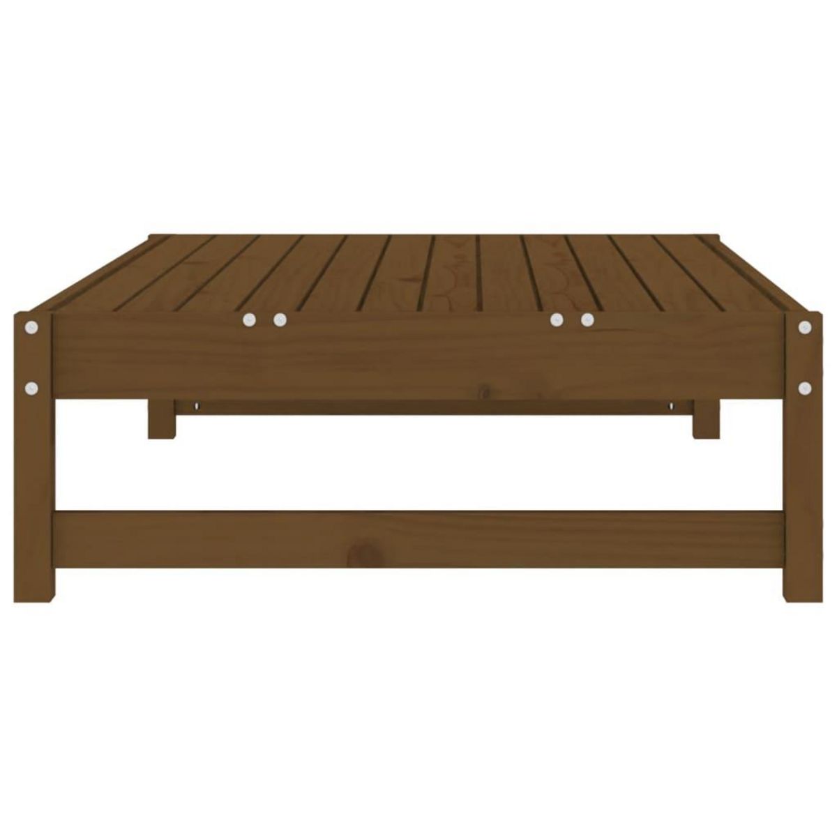 VIDAXL Repose-pied de jardin 120x80 cm marron miel bois de pin massif
