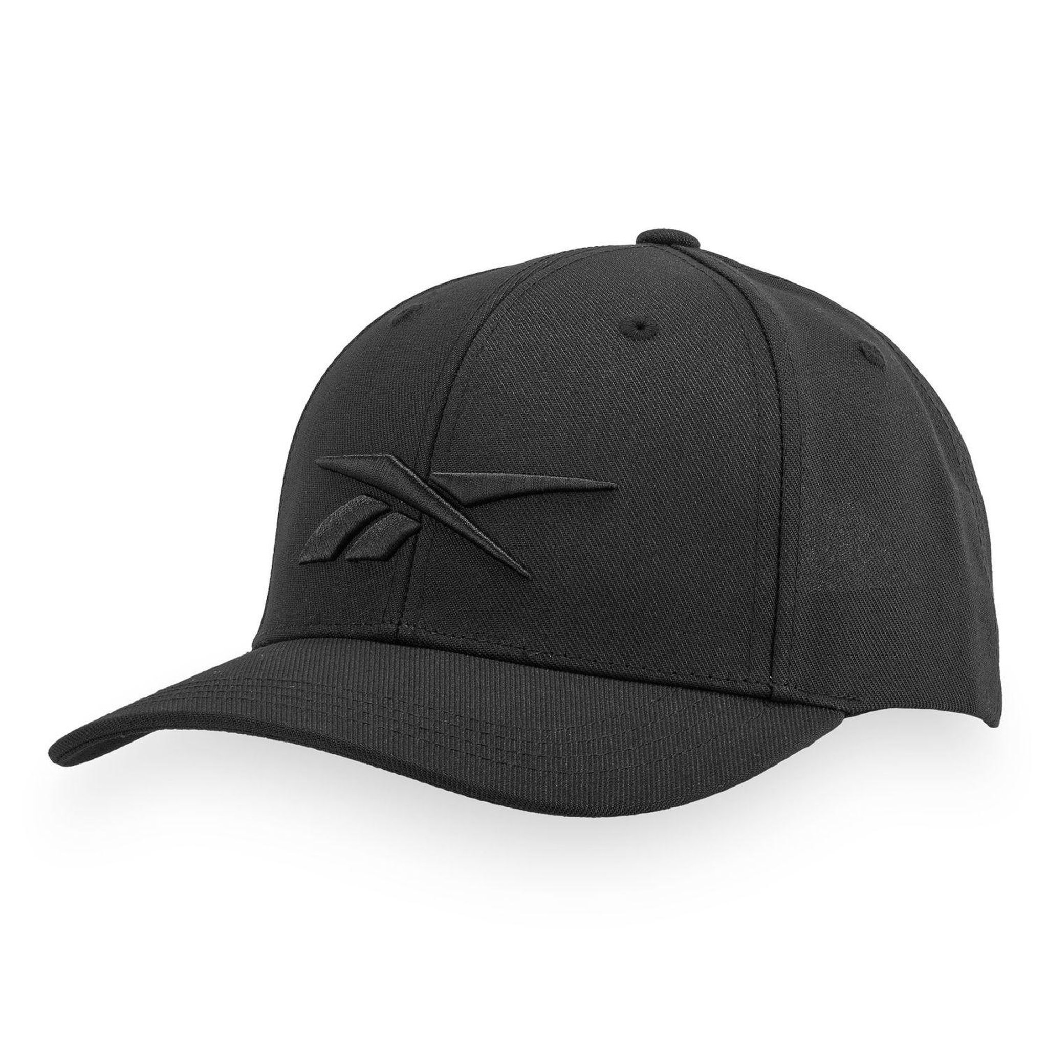 Reebok Casquette baseball en polyester avec broderie vector cap. Coloris disponibles : Noir