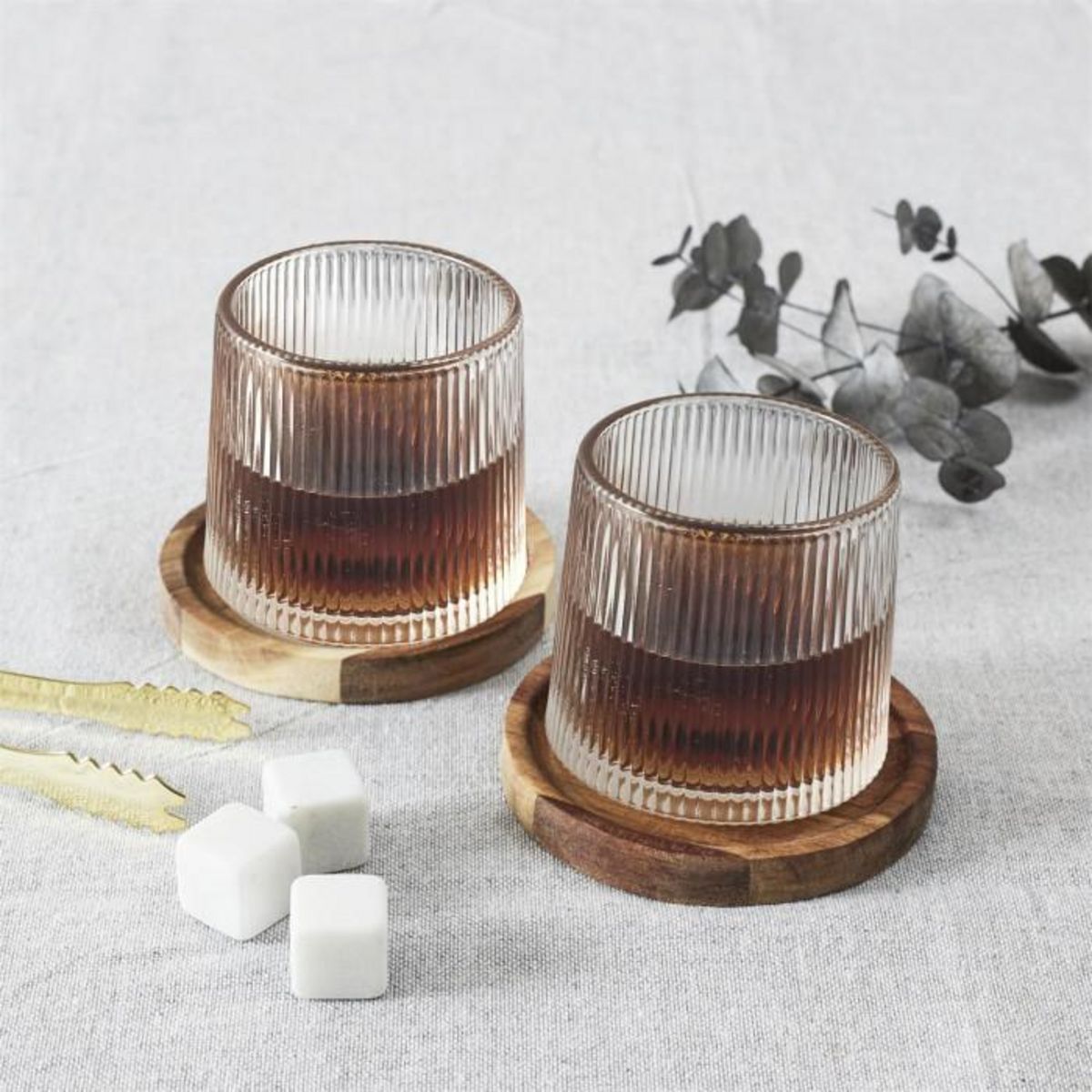 Paris Prix Lot de 2 Verres à Whisky  Support  16cl Transparent