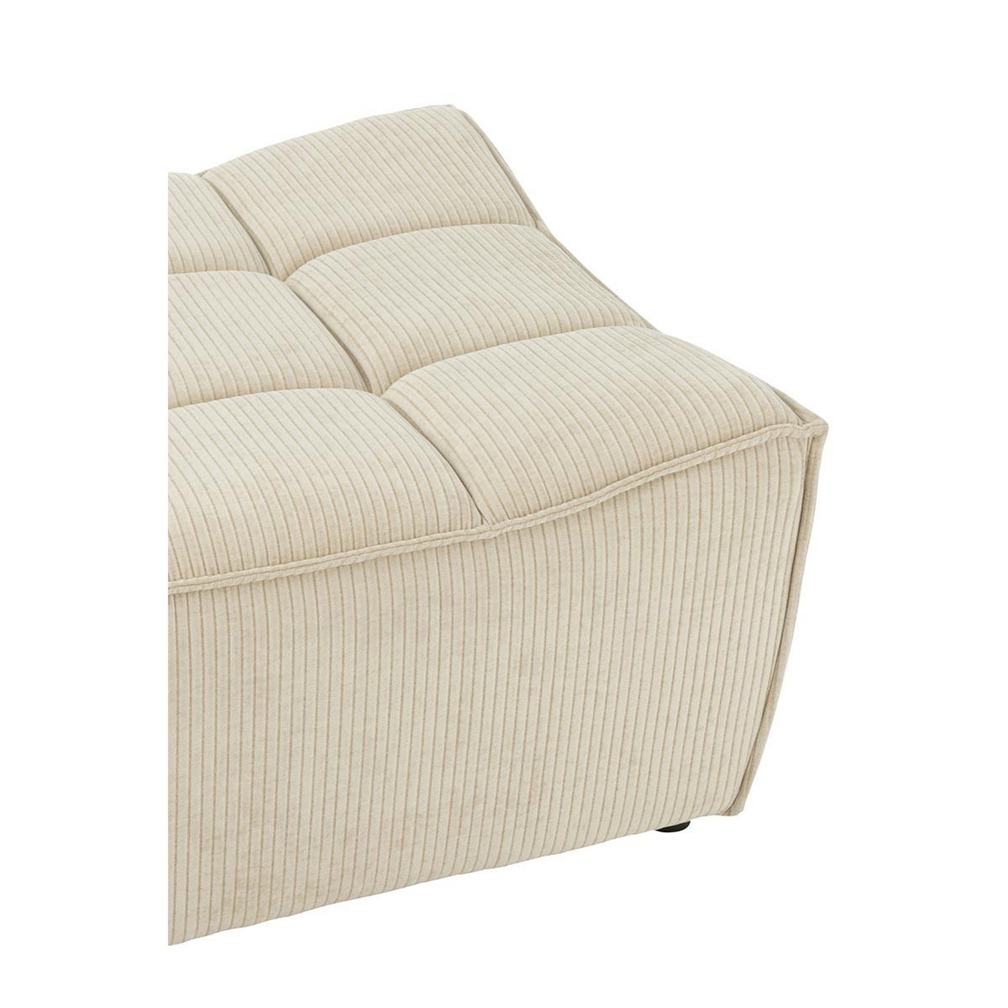 Voir la diapositive 4 : J-LINE Pouf matelassé  grid  92cm beige