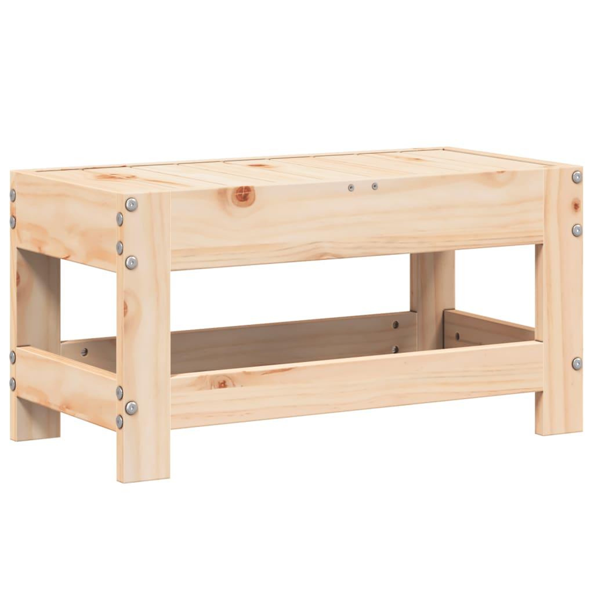 Voir la diapositive 2 : VIDAXL Repose-pied de jardin 62x30x32 cm bois de pin massif