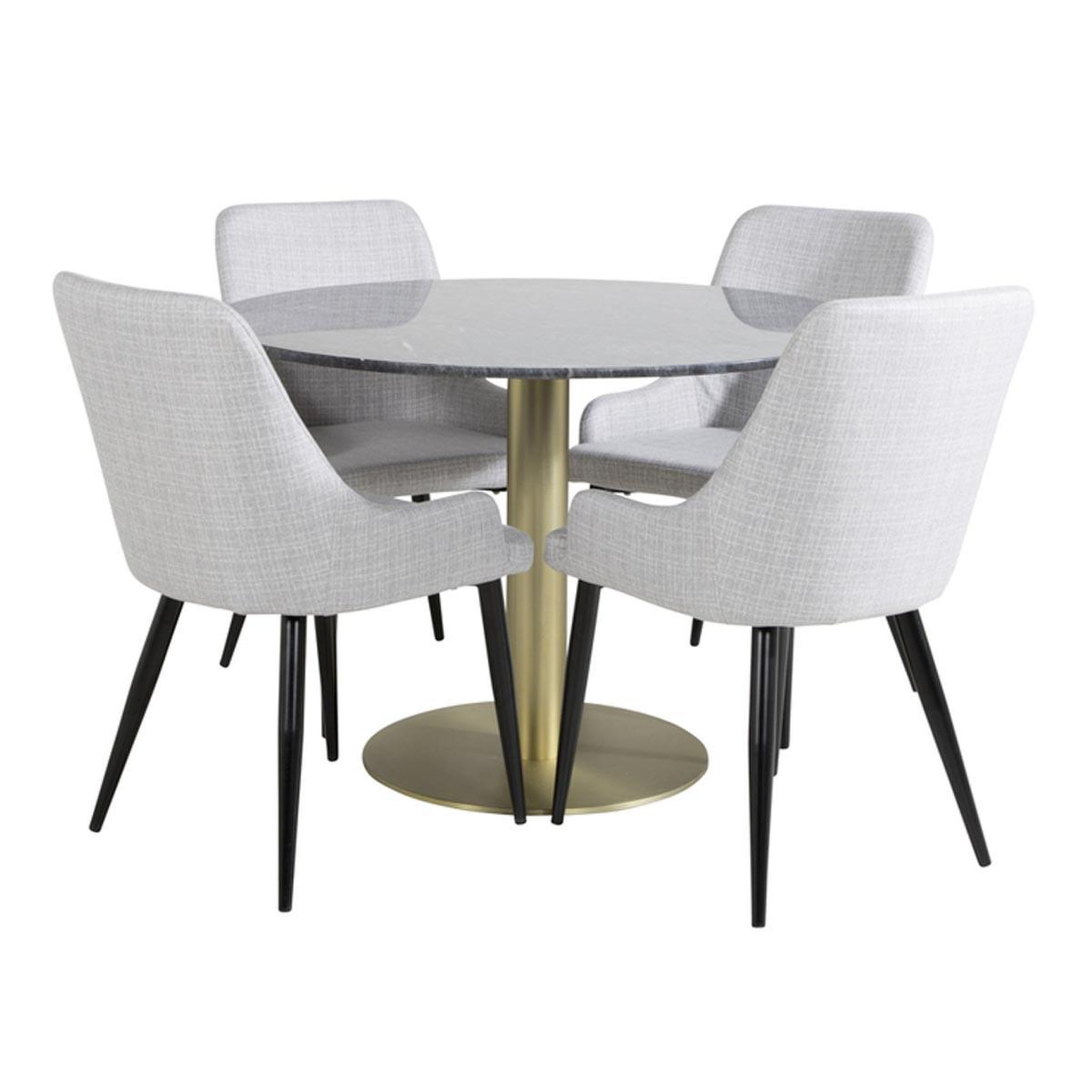Paris Prix Ensemble table à manger & 4 chaises  estelle & plaza  106cm gris foncé & gris