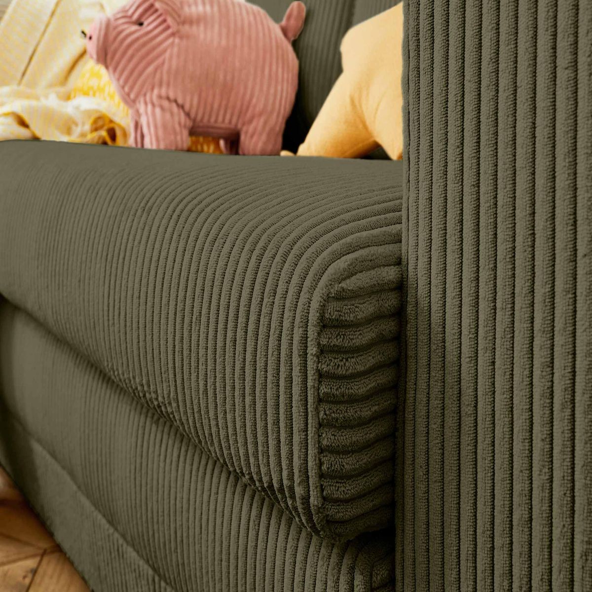 BEST MOBILIER Marilia - canapé 2 places - convertible déplimousse - en velours côtelé