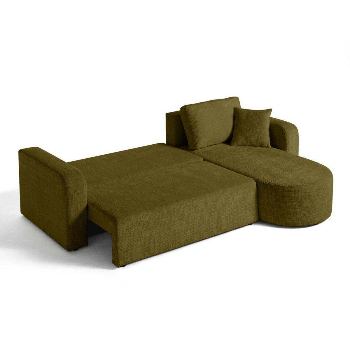 BEST MOBILIER Miro - canapé d'angle réversible - 4 places - convertible avec coffre - en velours texturé