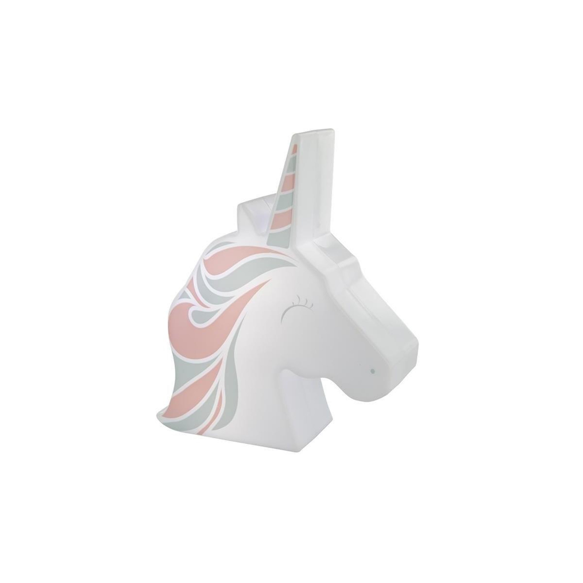 HOME DECO KIDS Veilleuse projection murale  licorne  16cm blanc