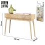 Voir la diapositive 2 : DIVERS Console 2 tiroirs Shelby en bois avec système d'ouverture push pull - Beige