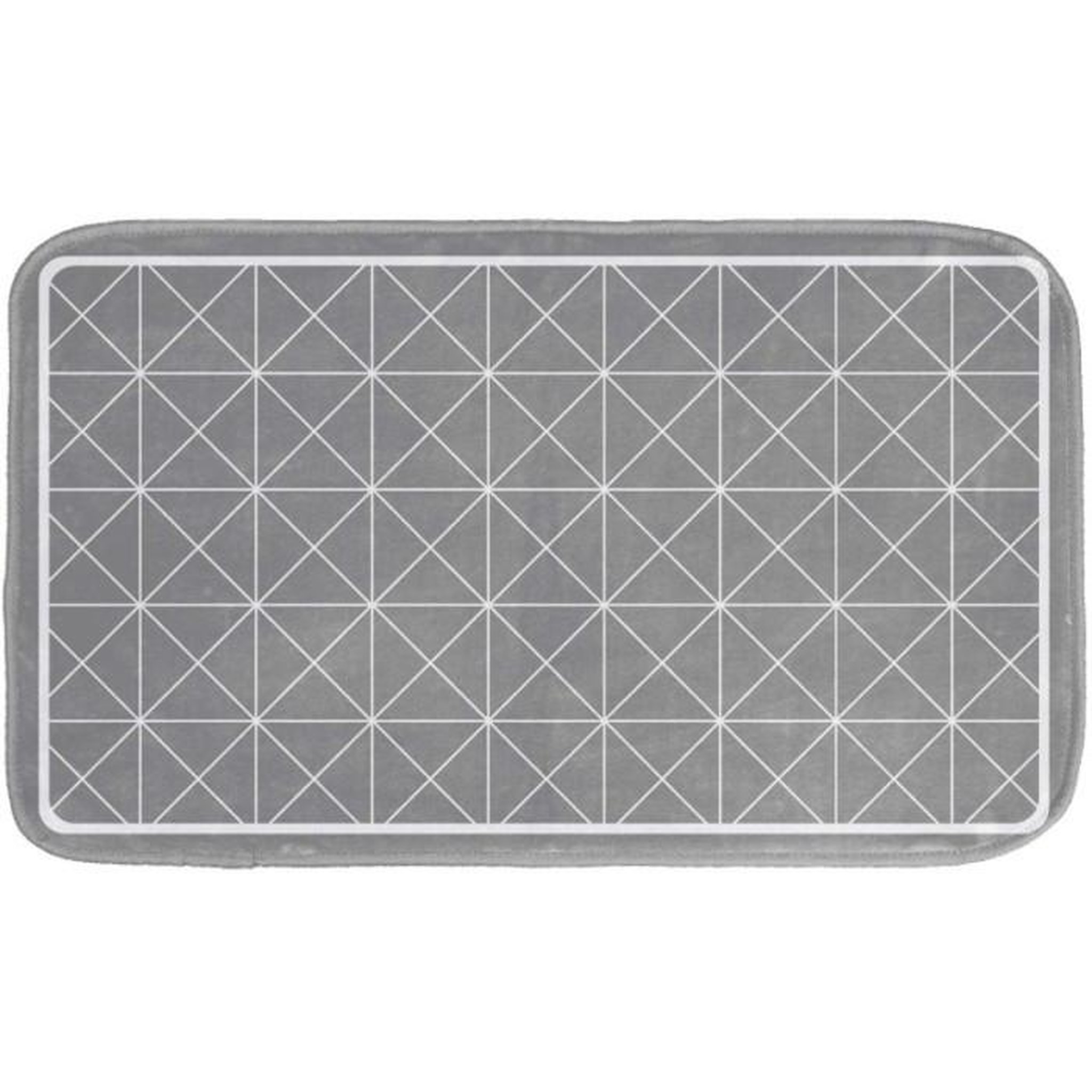 Voir la diapositive 1 : Paris Prix Tapis de Bain Microfibre  Kubia  45x75cm Gris