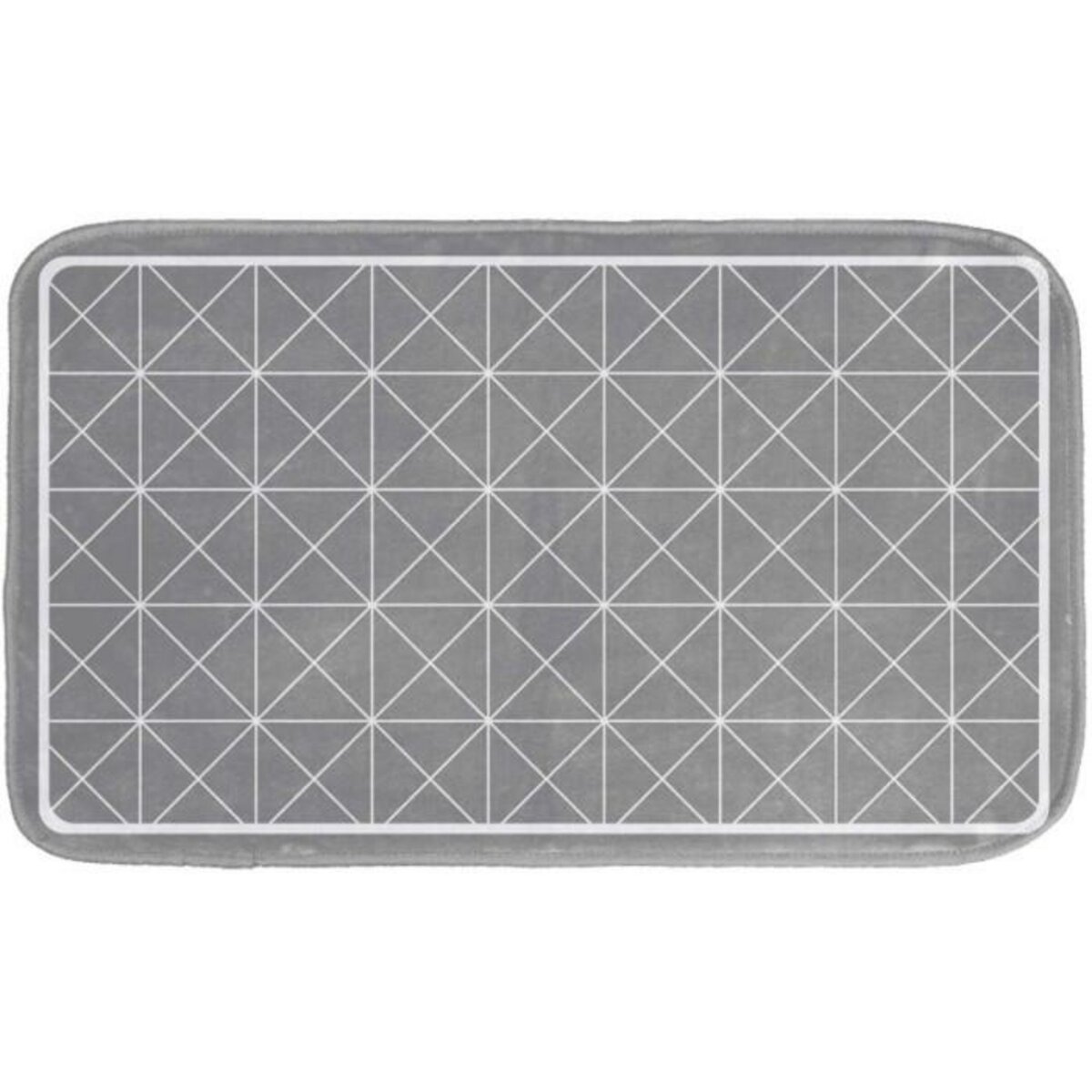 Paris Prix Tapis de Bain Microfibre  Kubia  45x75cm Gris