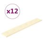 Voir la diapositive 2 : VIDAXL Panneaux muraux 12 pcs Creme 90x15 cm Similicuir 1,62 m^2