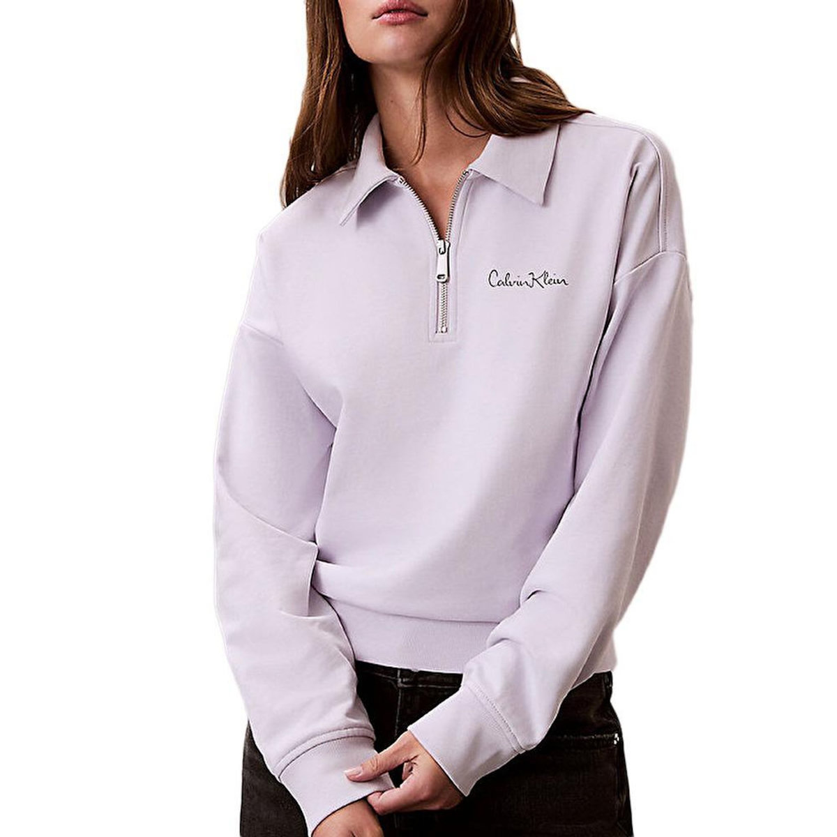 CALVIN KLEIN JEANS Sweat Mauve Femme Calvin Klein Jeans French Terry
