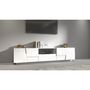 Voir la diapositive 3 : Meuble TV 1 niche 1 tiroir 4 portes L220 cm ROME
