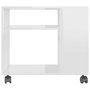 Voir la diapositive 4 : VIDAXL Table d appoint Blanc brillant 70x35x55 cm Bois d ingénierie
