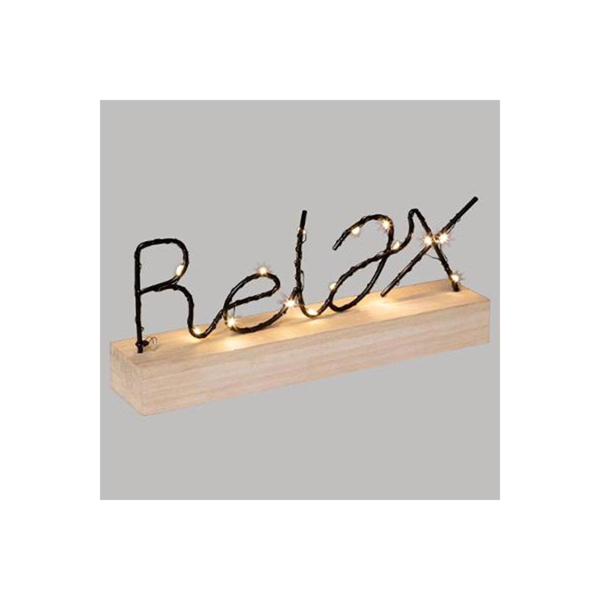 Voir la diapositive 2 : ATMOSPHERA Décoration lumineuse led  relax  28cm noir