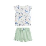 Petit Béguin Ensemble enfant t-shirt et short en gaze de coton Tiana. Coloris disponibles : Beige