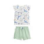 Petit Béguin Ensemble enfant t-shirt et short en gaze de coton Tiana. Coloris disponibles : Beige