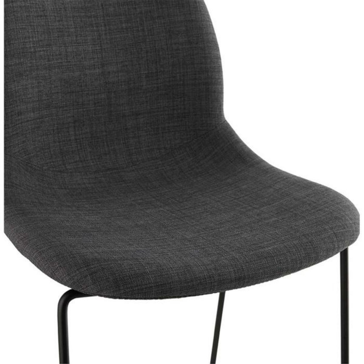 Paris Prix Chaise Design en Tissu  Sluna  85cm Gris & Noir