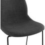 Voir la diapositive 6 : Paris Prix Chaise Design en Tissu  Sluna  85cm Gris & Noir