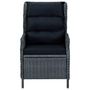 Voir la diapositive 5 : VIDAXL Ensemble a manger d'exterieur 9pcs et coussins rotin gris fonce