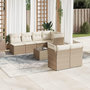 Voir la diapositive 1 : VIDAXL Salon de jardin avec coussins 8 pcs beige resine tressee