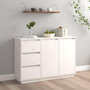Voir la diapositive 1 : VIDAXL Buffet Blanc 111x34x75 cm Bois massif de pin