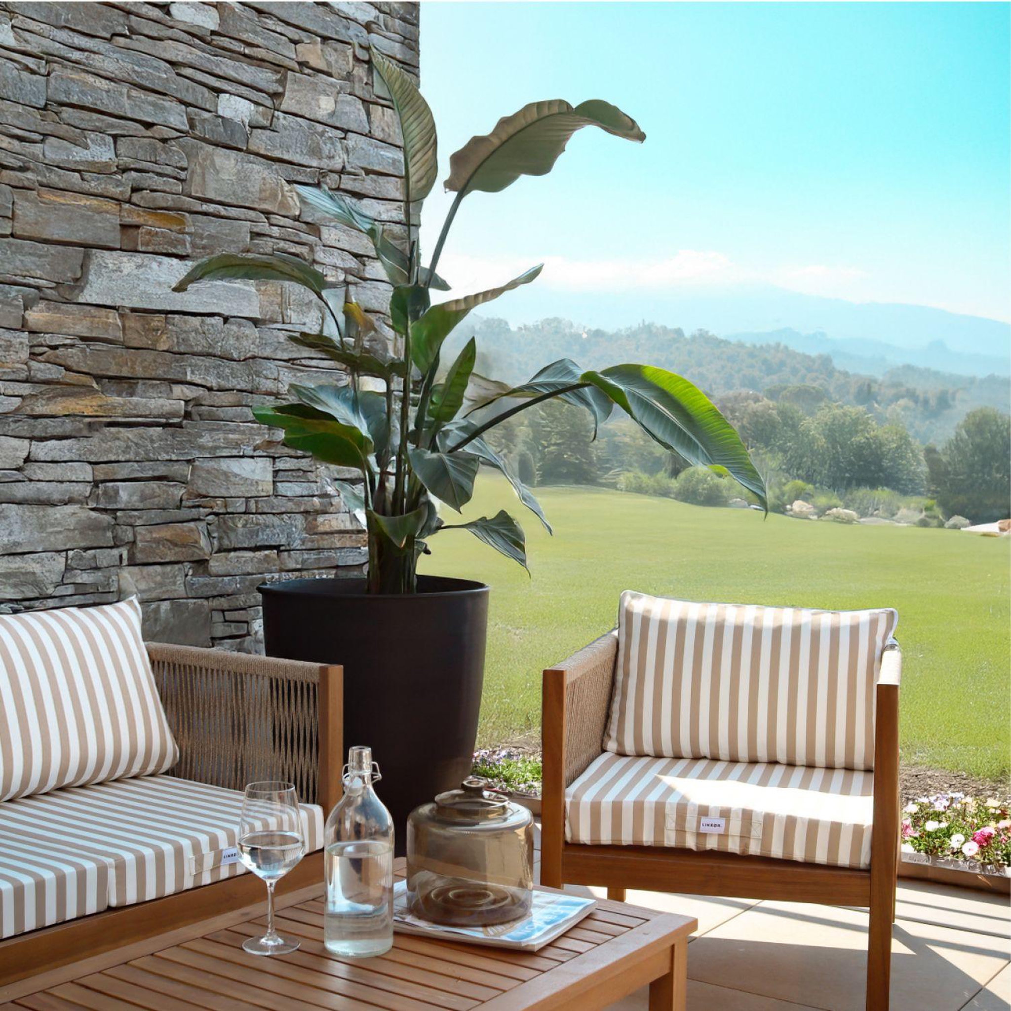 Voir la diapositive 4 : LINXOR Kit de coussins pour salon de jardin déhoussables - 60 x 60 cm