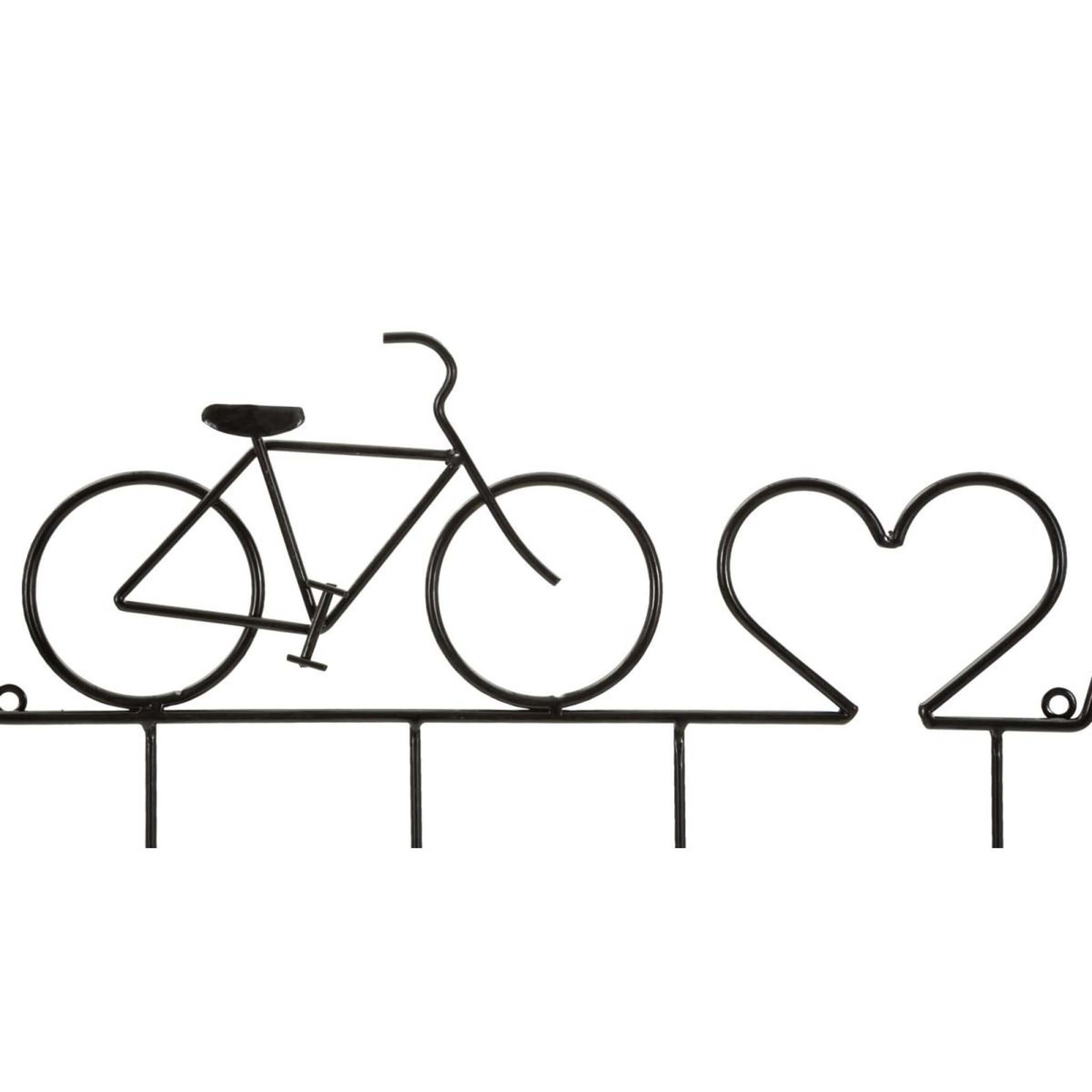 Voir la diapositive 2 : Paris Prix Patère murale en métal  bicycle  59cm noir