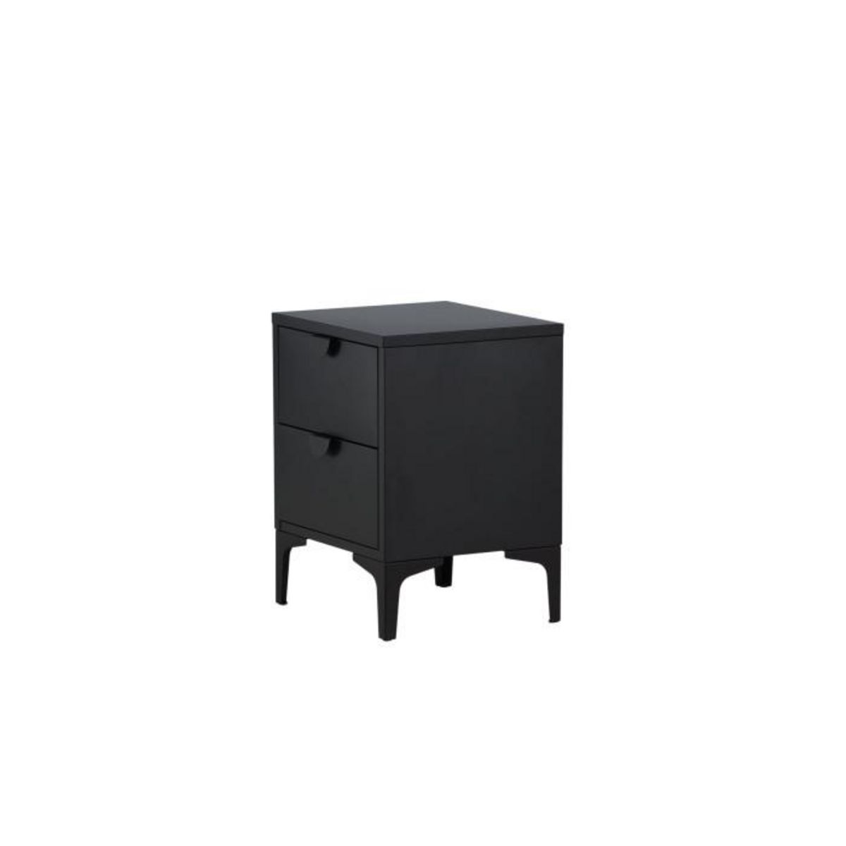 Paris Prix Table de Chevet 2 Tiroirs  Piring  59cm Noir
